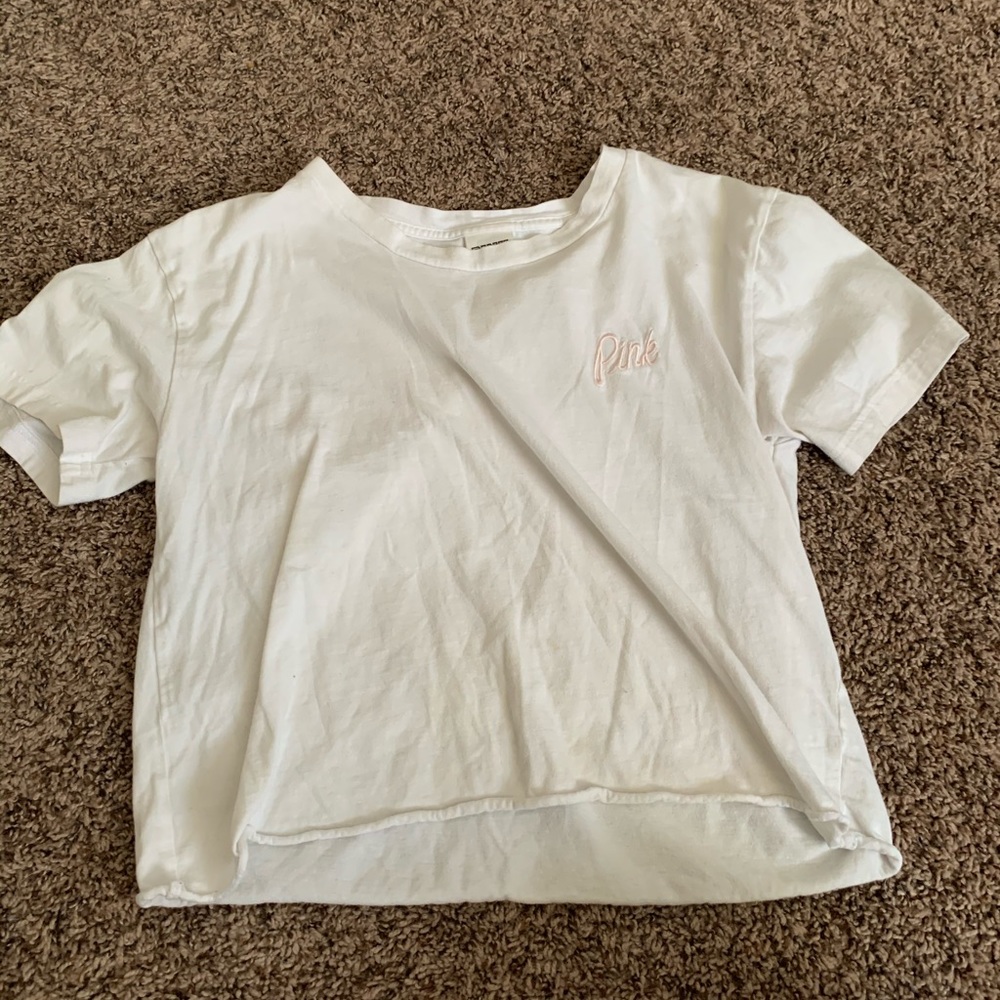 A Pink crop top.